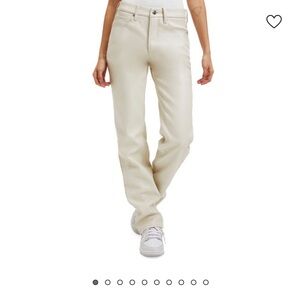 Good American Straight Leg Cream Jeans